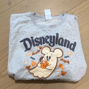 Disney Womens Gray and Orange Halloween Sweatshirt 2025